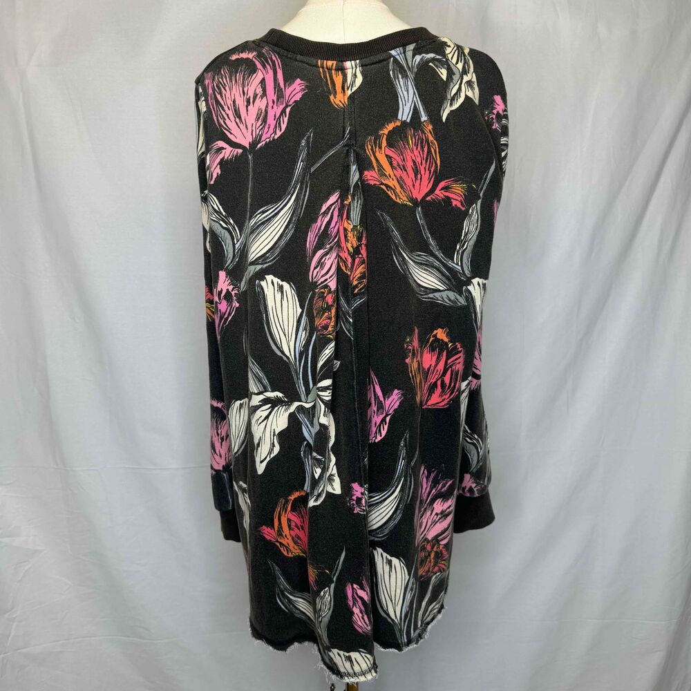 Free People Oh Whata Tunic Top Floral Bohemian Crewneck Oversize All Over Print - Picture 3 of 12